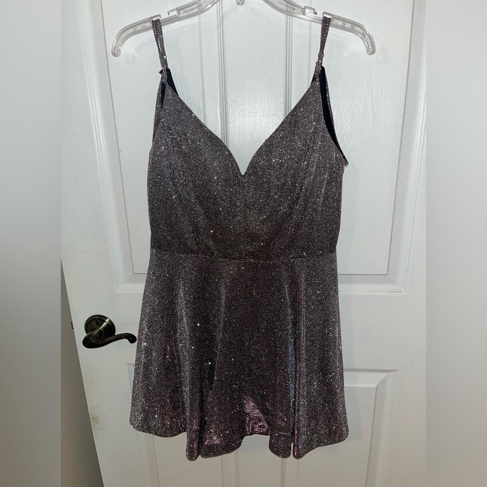 Sparkly Silver Hoco Dress